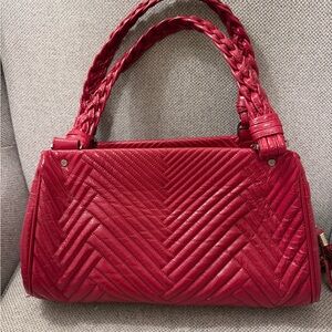 Cole Haan Red Braided Shoulder Bag